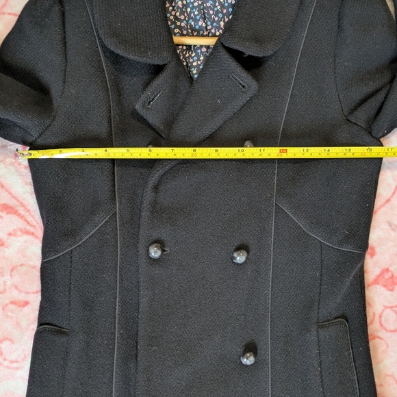 Marc Jacobs Black Double-Breasted Long Coat Size 4 - Picture 9 of 10